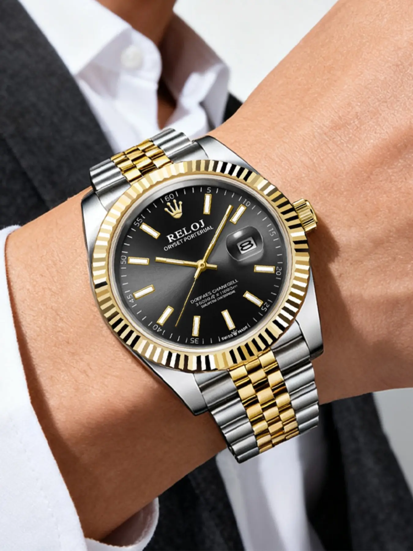 Men's Quartz Watch, Waterproof Calendar Steel Band Butterfly Buckle, Fashion Casual Analog Wristwatch, Perfect Gift for Any Occasion, Business Fashion Watches, Fashionable Wristwatch