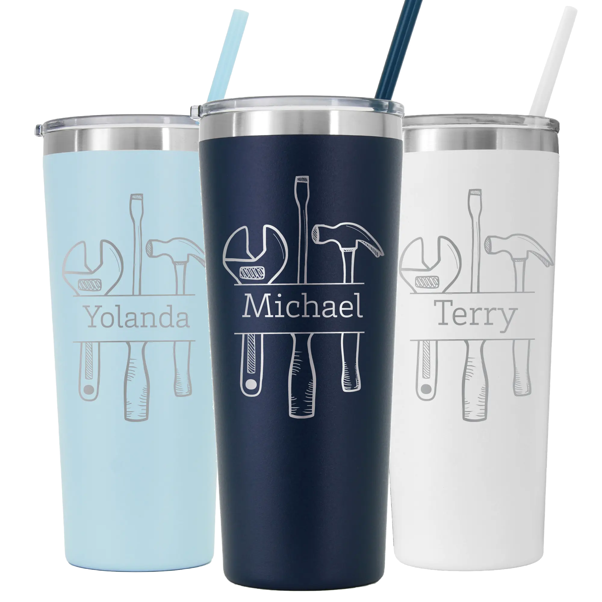 22 oz Personalized Mechanic Tumbler - Laser Engraved