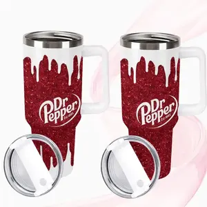 Dr Pepper Tumbler With Handle Straw 40oz Stainless Steel, My Dr Pepper Quote Cup, Bubble Soda Theme Tumbler, Viral Gift Idea For Him Her , Dr.Pepper Lovers Mug Gift Handcrafted Soda, Gift Viral 2026
