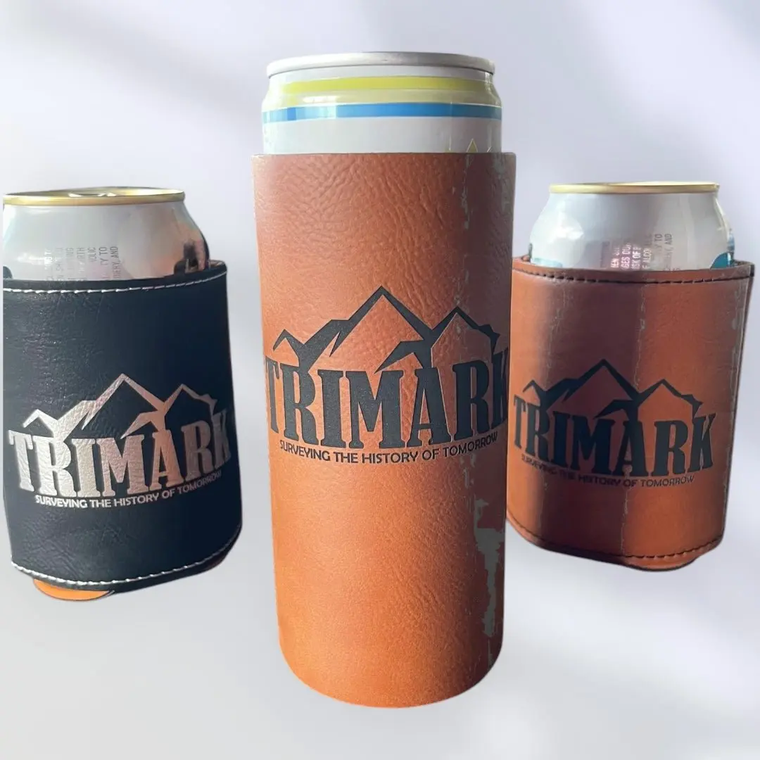 Custom Wedding Favors – Personalized Leatherette Can Coolers Drink Holders