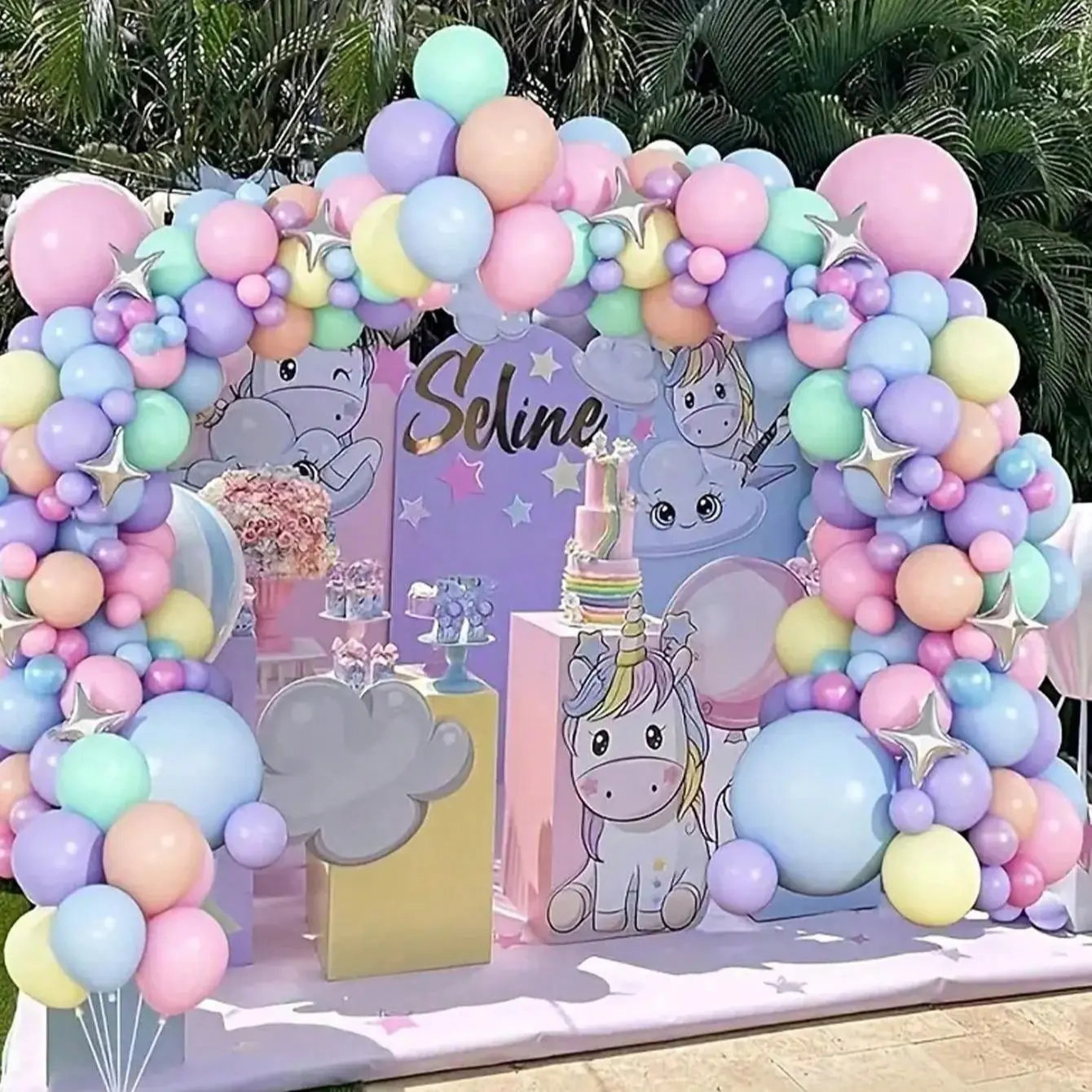 115 Pcs Unicorn Balloon Arch Flower Garland Set, Wedding Decor, Birthday Party, Anniversary, Graduation, Holiday, Indoor Outdoor Home Room Decoration, Party Balloons Decorations, Balloon Party Supplies, Balloon Arch Kit