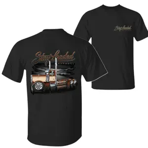 Stay Loaded Classic Brown Semi Truck Graphic Tee (Viral) Black Big Rig Vintage Diesel Truck Design Shirt for Trucker Lifestyle Fans Men Women Unisex Casual Streetwear tiktok shop deals