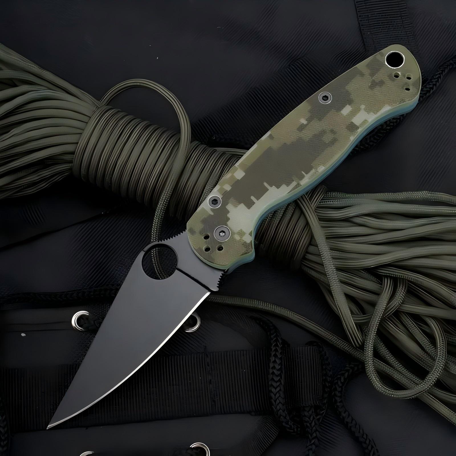 C81 Folding Knife: G10 Handle |  Outdoor l & Camping Hunting Knife | Portable Pocket Knife & Perfect Gift