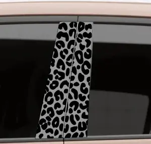 B-Pillar vinyl Decal' Leopard/Cheetah SPOTS Vinyl Decal Overlay, 2pc. Left and Right side Universal Car Sticker for Vehicle Exterior Decoration Truck Accessories Windshield Sticker
