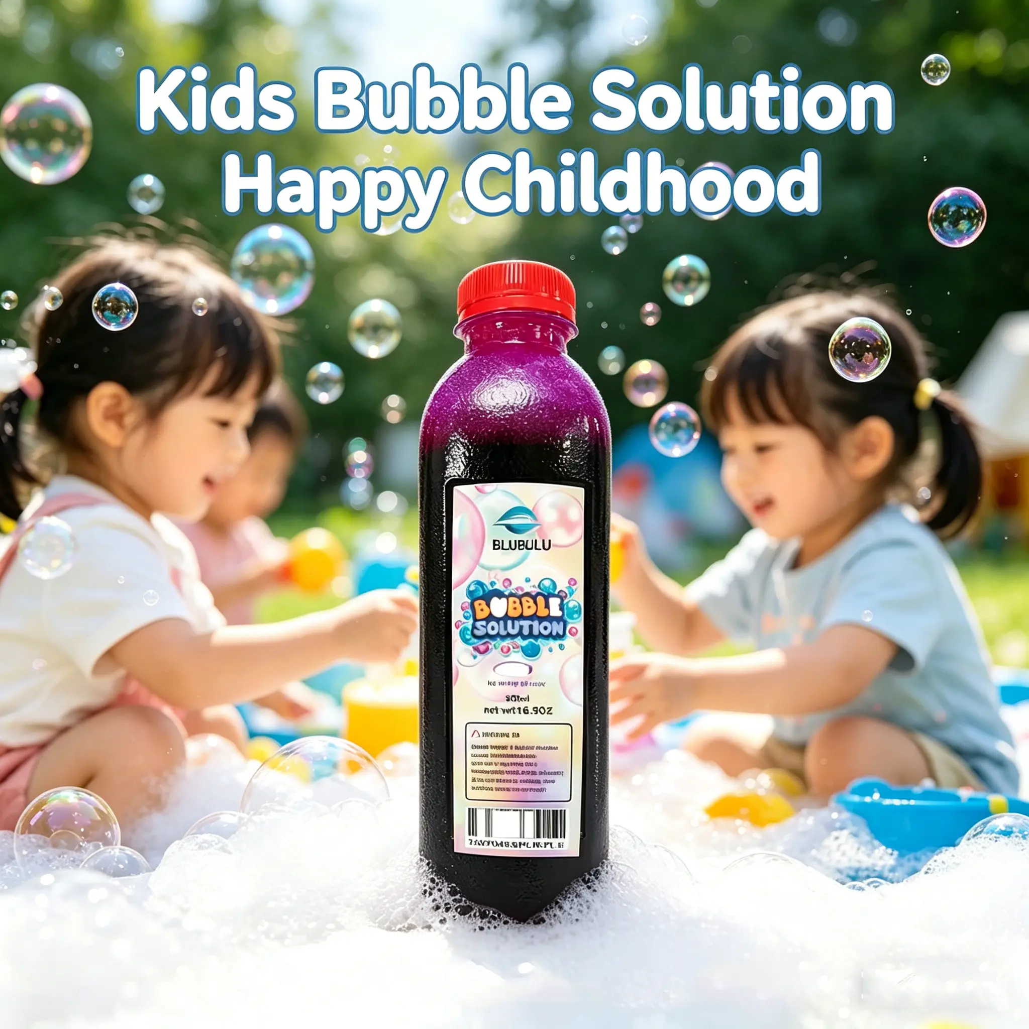 Bubble Concentrated Solution, Bubble Refill Solution for Kids Bubble Machine, Giant Bubble Wand, Bubble Blower, Birthday Party Favors
