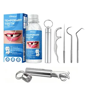 Moldable Dental Gel + Teeth Cleaning Tool Kit, Temporary Tooth Filling & Oral Care Set for Broken Teeth, TemporaryFillings Cavities and Teeth Fillings, Oral false tooth fake
