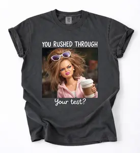 Test Day Teacher Shirt, State Testing Comfort Colors TShirt, Test Coordinator Final Exam Week Teacher Team T-Shirt, Funny Retro Doll Meme Womenswear