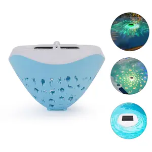 Solar Powered Floating Pool Light, Rechargeable LED Light with 6 Dynamic Lighting Modes, Waterproof Color Changing LED Light for Outdoor Decoration