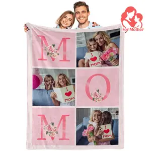 Mothers Day Personalized Gifts, Custom Photos Blanket Mom Gifts from Daughter Son Customized Picture Blanket, Mother'S Day Christmas Birthday Best Gift for Mom Grandma Wife 3 Photos