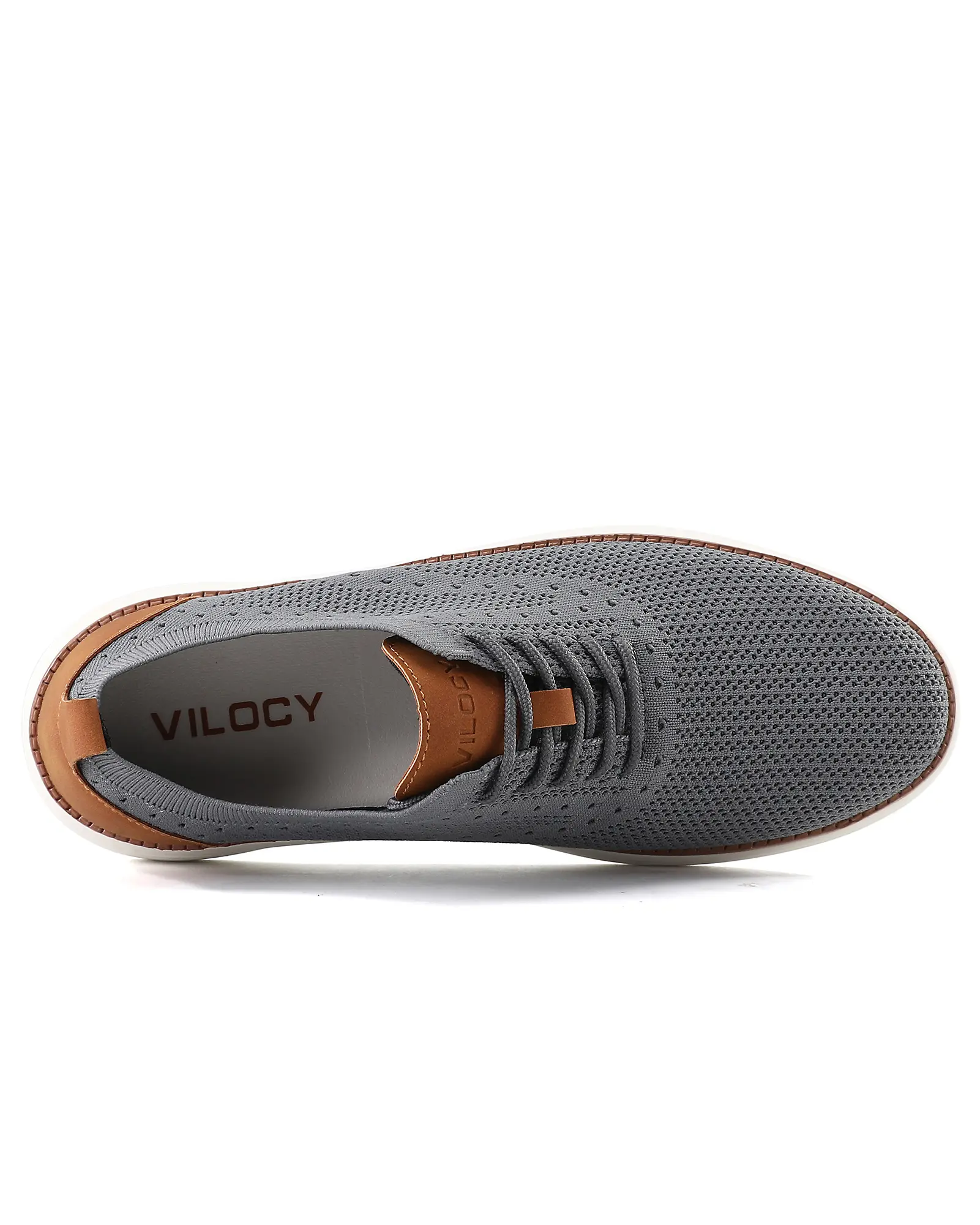 vilocy men's fashion dress sneakers casual walking shoes business oxfords Men's Kint Mesh Lightweight Lace Up Business Casual Oxfords Shoes