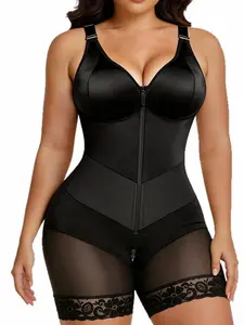1 Count Women's Waist Cinching and Butt Lifting Design Bodysuit, Fajas, Womenswear, V-Belt Soft Double Compression Body Shaper, Colombian Shapewear, Breathable Jumpsuit with Adjustable Shoulder Straps, Suitable for Daily Wear & Gym