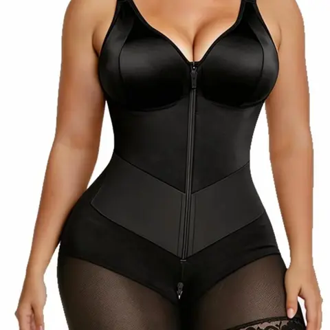 Women's Waist Cinching and Butt Lifting Bodysuit, Fajas, V-Belt Soft Double Compression Body Shaper, Colombian Molded Tight Compression Shapewear, Breathable Jumpsuit with Adjustable Shoulder Straps, Suitable for Daily Wear & Gym & Yoga