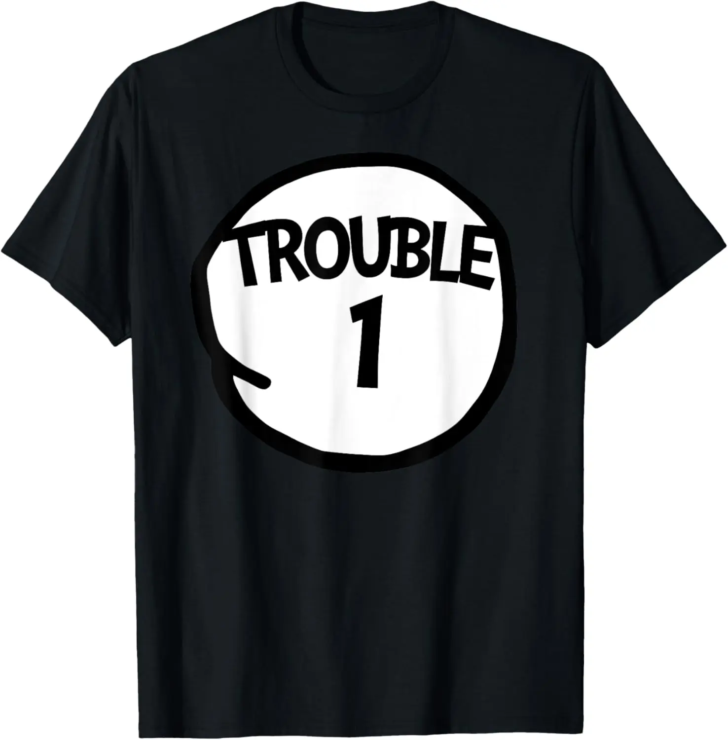 100%cotton Trouble 1 t-shirt Funny Trouble One Matching Group Trouble 1 T-Shirt