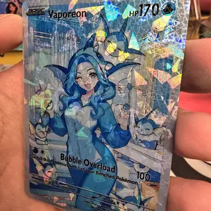 Vaporeon Cozy Slumber Series Custom Card - NEW TEXTURED OPTION - Rainbow OR Rainbow Glass Holo