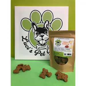 Turkey Gobbler - All Natural "Turkey & Cranberry" Dog & Puppy Treats - Disobedient Biscuits 6 oz. Pouch