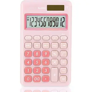 Standard Function Basic Calculator, 12 Digit Desktop Calculator with Large LCD Display, Solar  Dual Power Office Calculators,