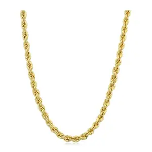 14k Yellow Gold Filled Men's 3.2-mm Rope Chain Necklace