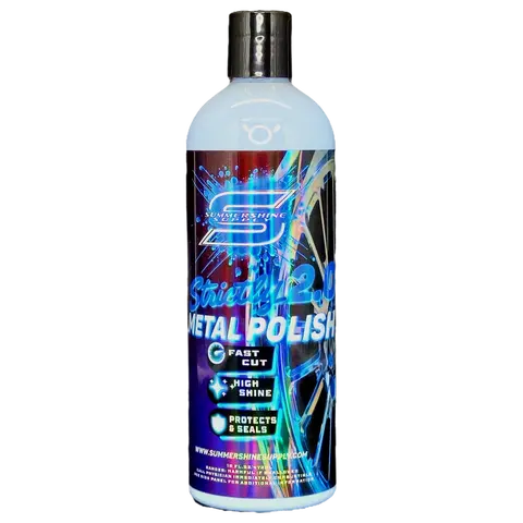 Summershine Supply Strictly Metal Polish, Fast Cut Formula, High Shine Solution for Automotive & Motorcycle Paint Care, Compatible with Polishers