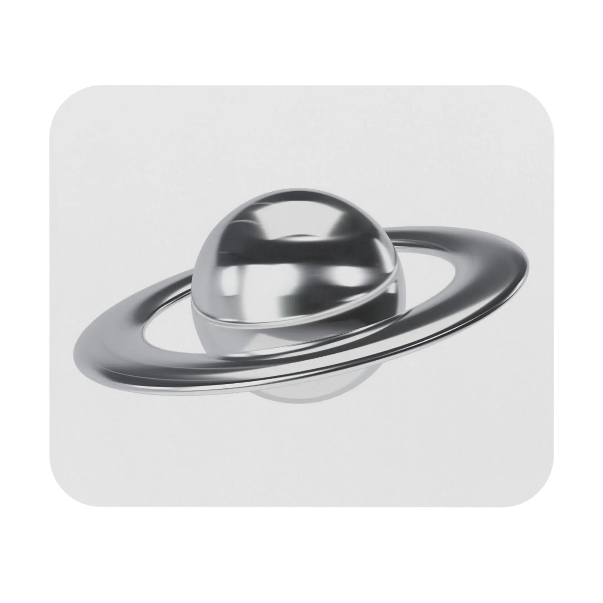 Silver Saturn Mouse Pad | Modern Desk Accessory, Gifts for Astronomers, Science Lovers, Office Decor, Gamers