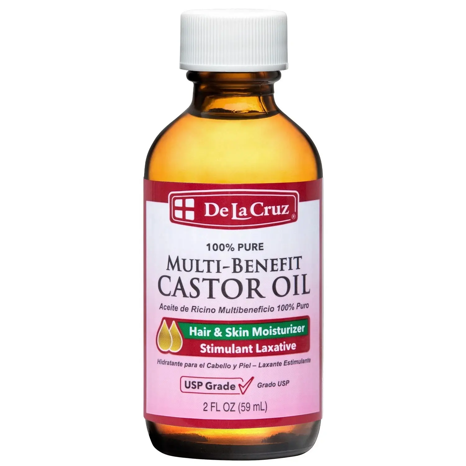 De La Cruz Pure Castor Oil 2 FL OZ