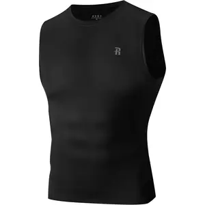 Mens Sleeveless Compression Shirt Workout Muscle Tank Top Quick Dry Athletic Base Layer Undershirt for Basketball