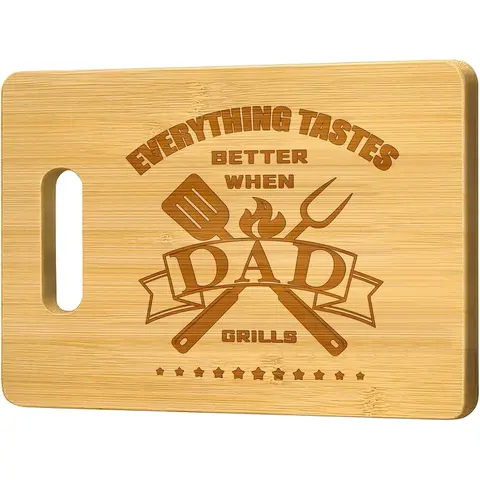 Dad Ever Gifts, BBQ   Board, Dads Christmas Gifts from Daughter Son, Cool Birthday Gifts for Stepdad, PaPa, Daddy, Father 12.2"L x 8.7"W x 0.4"Th