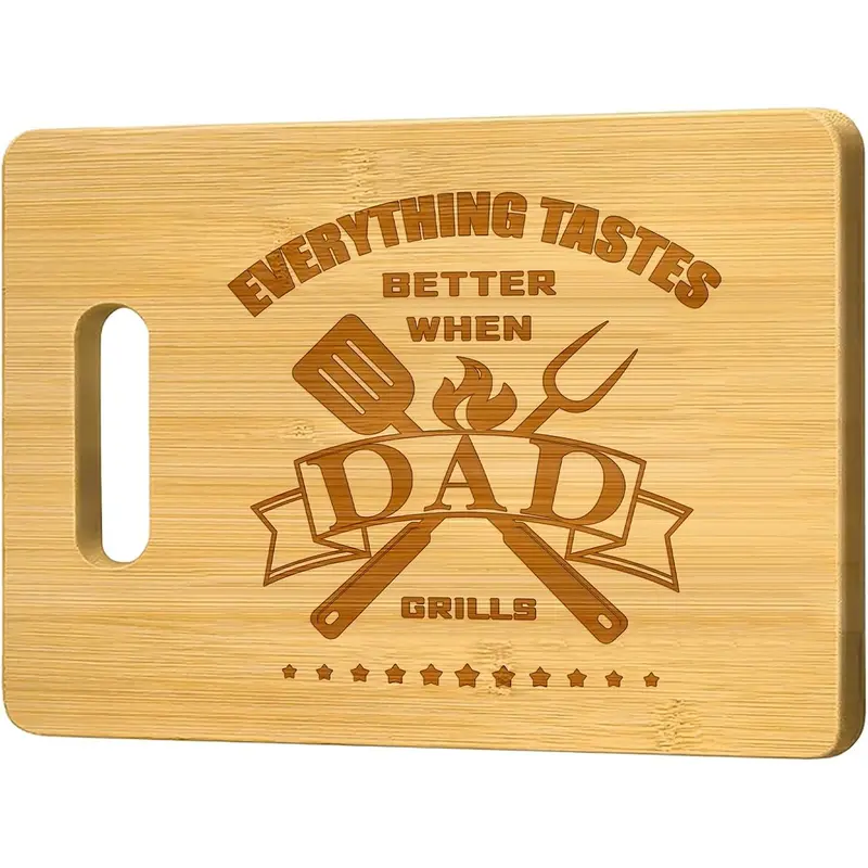 Dad Ever Gifts, BBQ   Board, Dads Christmas Gifts from Daughter Son, Cool Birthday Gifts for Stepdad, PaPa, Daddy, Father 12.2"L x 8.7"W x 0.4"Th