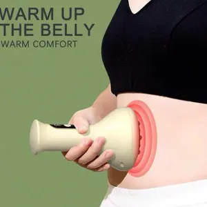 Electric Cupping Scraping Massage Machine USB Rechargeable 9 Heating Levels Sliding Ball Bearing LCD Display for Home Use on Back Arms Legs 1000mAh