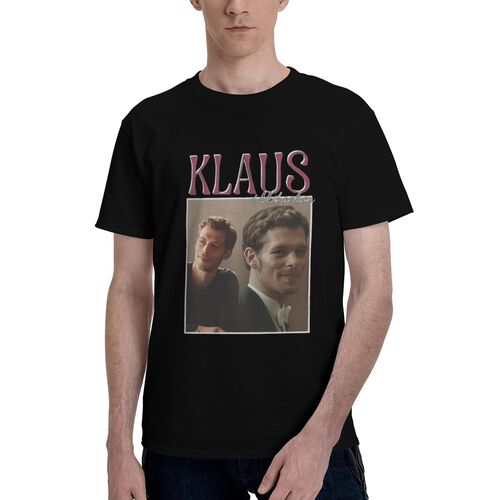 Awesome Klaus Mikaelson < The Vampire Diaries > Men's Crew Neck Pure Cotton T-Shirt