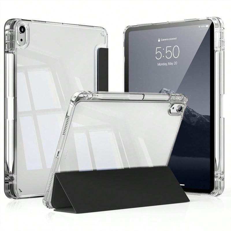 Black Premium Phone Case 1PC Tablet Protective Case Compatible with Ipad Soft Anti-Fall Protection, Ultra-Thin/Smart Stand/Auto-Wake Compatible with Ipad 9.7/10.2/10.9/11/12.9, 10th Gen, Air 11, Air4/5/6, and Galaxy A7/A8/A9+/S6/S7/S8/S9/S9FE/S10+