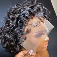 13x4 Black Pixie  Cut Wig
