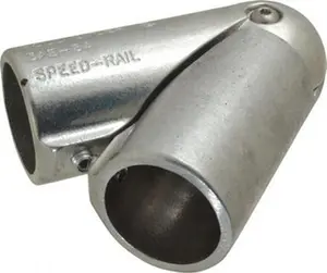Hollaender 1-1/2" Pipe, Adjustable Elbow Assembly, Aluminum Alloy Elbow Pipe Rail Fitting Bright Finish 3AE-8