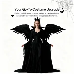 Handmade Daedalus Wings Forge Foam Electric Wing Material Package - Lightweight, Comfortable Black & White Plain Cosplay Props, Party Supplies; Includes Mask, Spooky Scarf, Bow, Men's Hat, Beanie, Skull Cap Fashion Accessories (Father's Day Gift Idea), Co