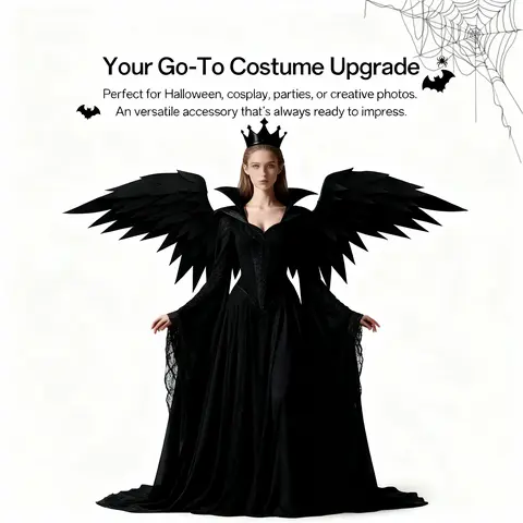 Daedalus-Style Basic Electric Foam Cosplay Props Set - Black & White Finished Product, Lightweight Easy-Pose Handmade Fashion Accessories, Spooky Halloween Party Supplies, Short-Video Ready Costume
