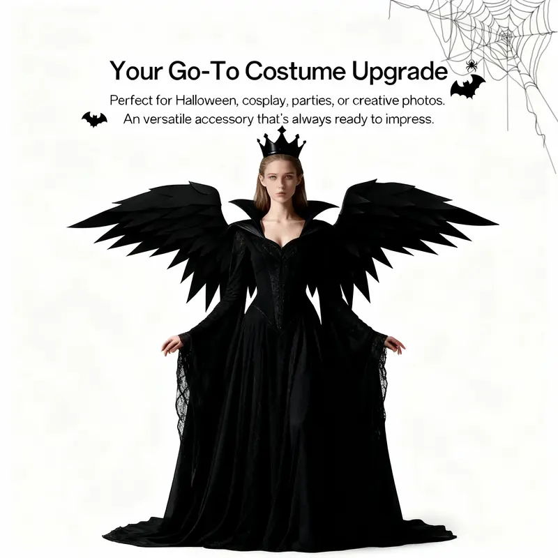 Daedalus-Style Basic Electric Foam Cosplay Props Set - Black & White Finished Product, Lightweight Easy-Pose Handmade Fashion Accessories, Spooky Halloween Party Supplies, Short-Video Ready Costume