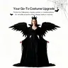 Daedalus-Style Basic Electric Foam Cosplay Props Set - Black & White Finished Product, Lightweight Easy-Pose Handmade Fashion Accessories, Spooky Halloween Party Supplies, Short-Video Ready Costume