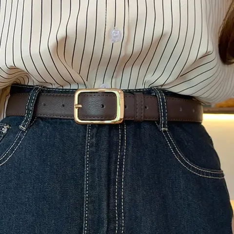 1 Piece Women Casual Belt, Retro Design for Jeans, Korean Style Simple Fashion Accessory for Everyday Wear, Vintage Belt, Everyday Belts