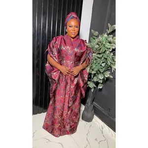 TQ Regal Brocade Boubou Dress Design for Women Who Value Quality - Damask dress Party