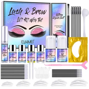 Elaimei Eyelash & Brows Perm Kit, Home Use Easy-To-Use Lash Curling Set, Simple and User-Friendly, Perfect for DIY Beauty Treatments