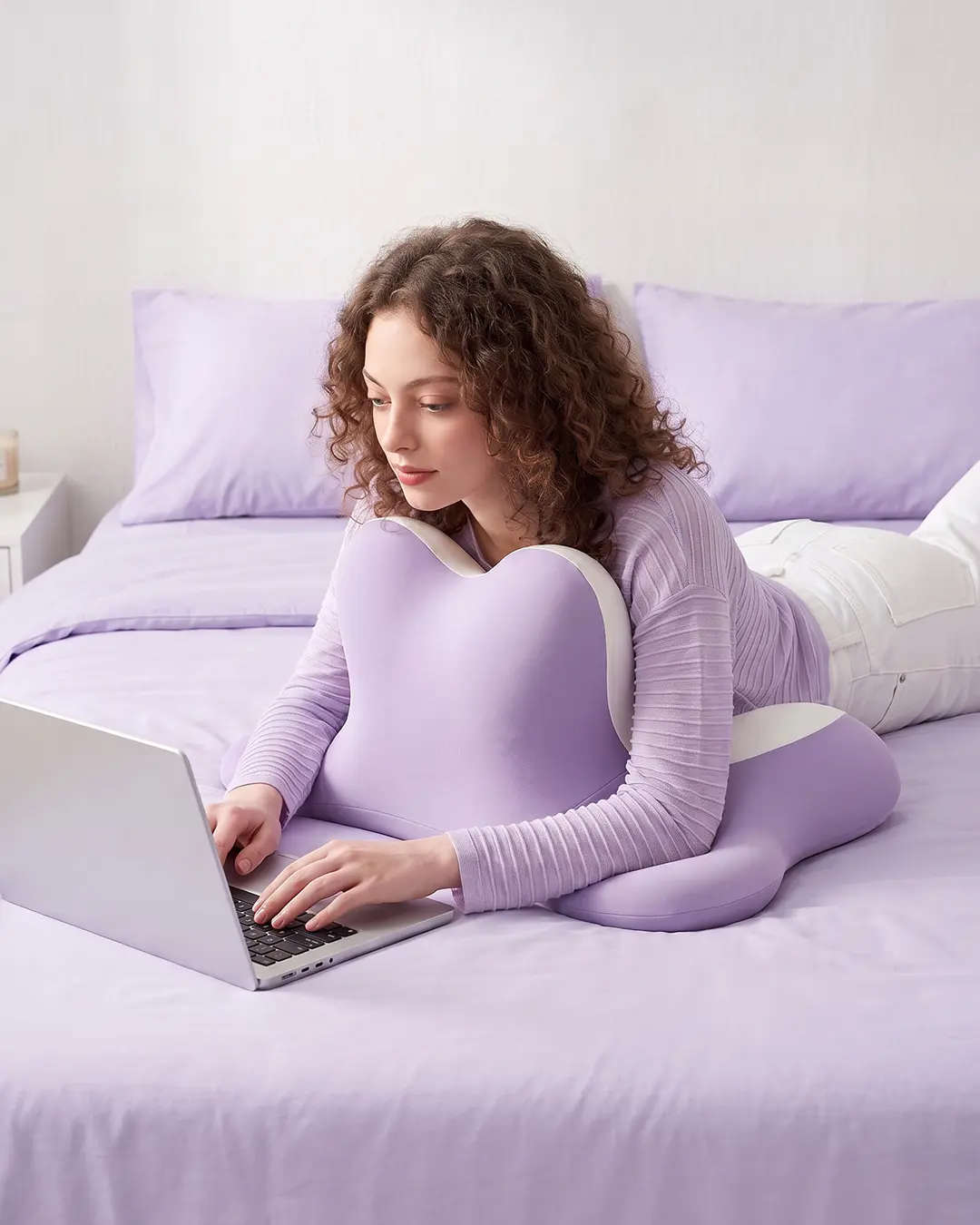 CozyFuzy CatCloud Soft Foam Pillow - Skin-Friendly Ergonomic Neck Support Bed Wedge Cushion for Home Bed Sleeping, Reading