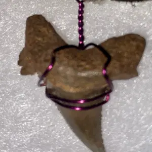 Beautiful Purple Wire Sharks Tooth Necklace with Unique Wire Design and Durable Quality