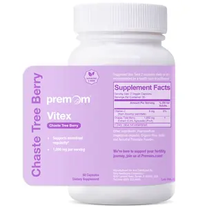Premom Vitex Chaste Tree Berry: 1000mg Vitex Chasteberry Dietary Supplement Supports Hormone Balance & Fertility Supports Menstrual Cycle Regularity PMS Support for Women Vegan Non-GMOs