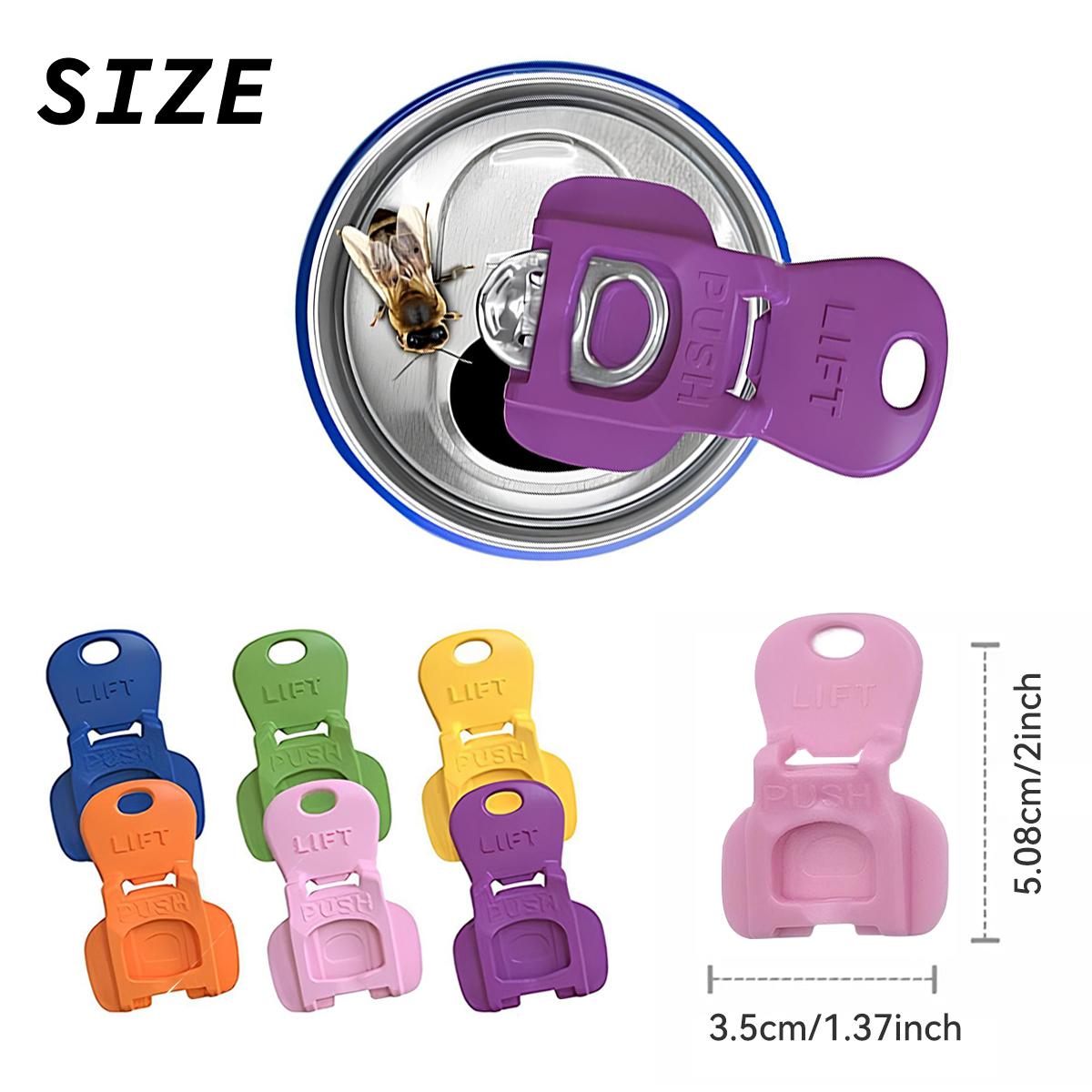 Complete Cover Beverage Barricade – Easy Tab Opener Drink Can Protector Caps – Colorful Shields for Soda, Beer, Coke – Protects from Bugs, Bees, Dust at Parties, BBQs, and the Beach