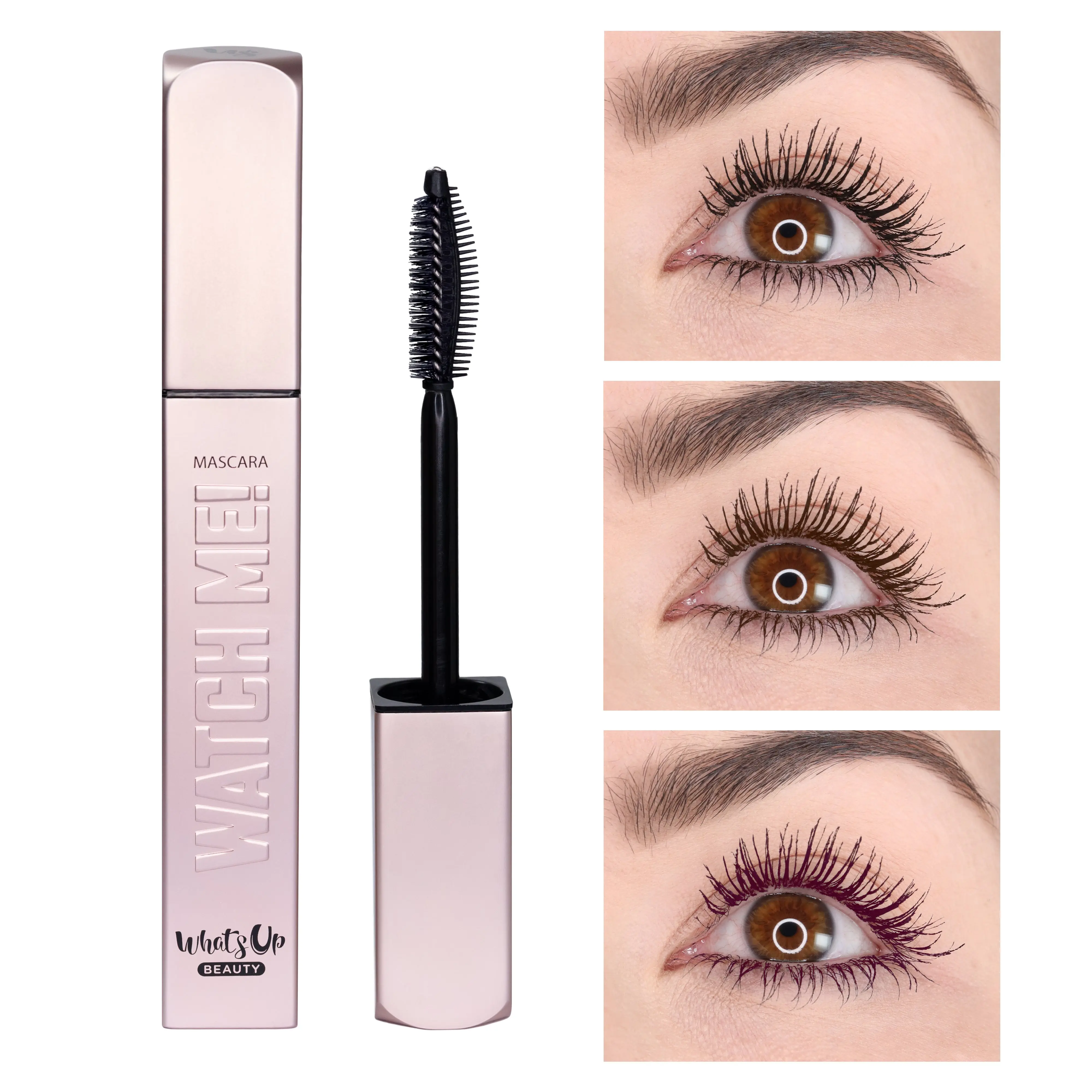 Whats Up Beauty - 3 Watch Me! Mascaras (Black, Brown, Burgundy)