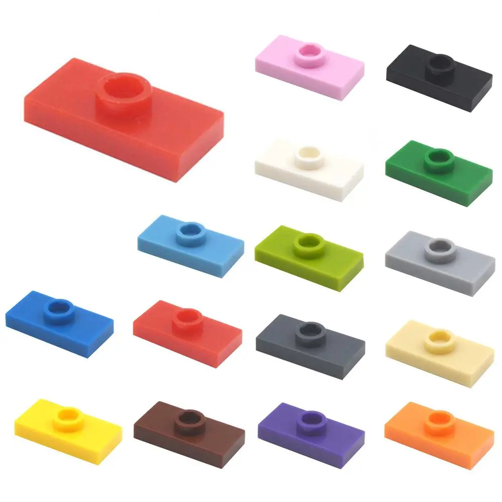 100pcs MOC Building Block Plate Modified 1x2 with 1 Stud Assemble Compatible 15573 Bricks Construction Toys Christmas Gifts