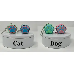 Cat or Dog Paw Single Clicker Keychains