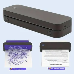 Wireless Portable Mini Printer, High Precision Tattoo Paper Printing, Suitable for A4 Papers, Labels, Texts, Notebooks, Photos