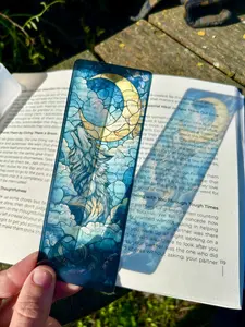 Moon Wolf Bookmark Mystical Wolf and Moon Design Perfect for Book Lovers Readers and Fantasy Fans Unique Gift for Bookworms reading accessory