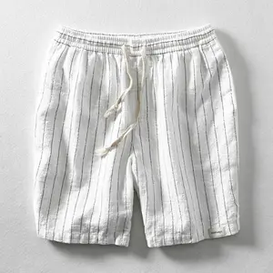 The Riviera Striped Linen Shorts