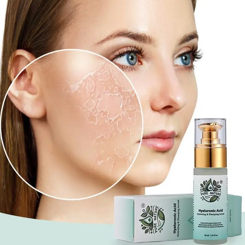 Organic  Acid Face Serum Organic Hyaluronic Acid Face Serum – Deep Hydration & Skin Plumping Serum | Moisturizing Anti-Aging Facial Serum for Smooth, Glowing Skin| Hydrating & Plumping